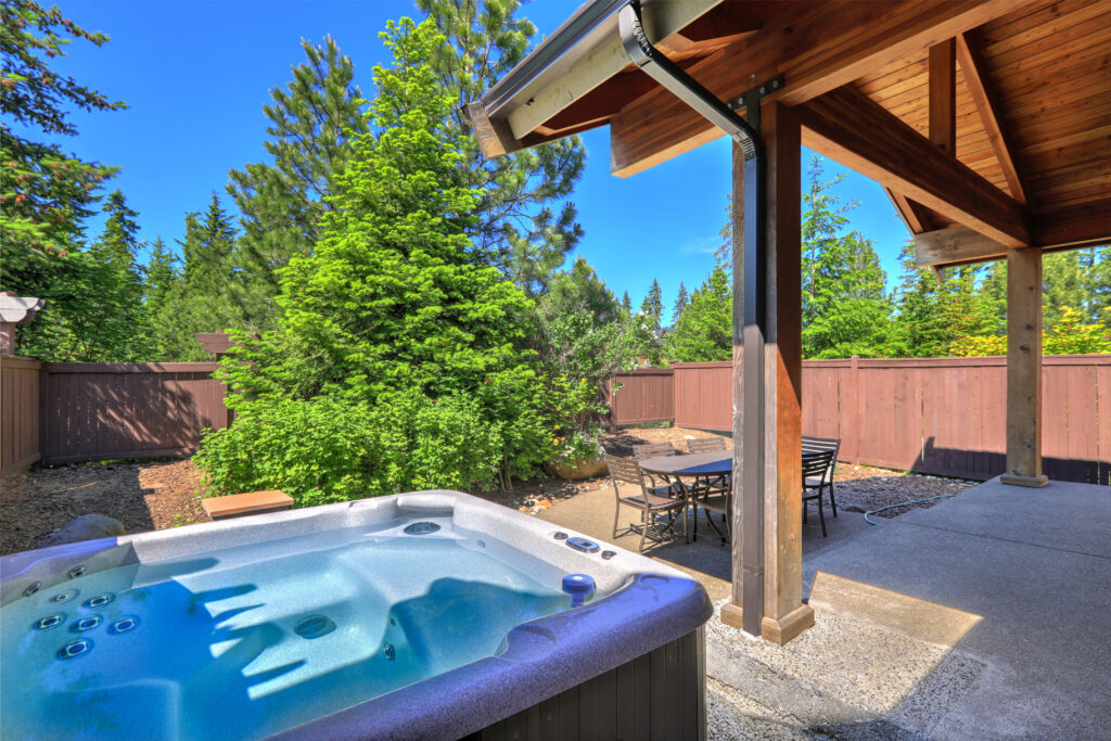 hot tub back yard 2